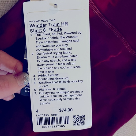 **BRAND NWT LuLulemon Wunder Under Shorts** - Picture 5 of 7